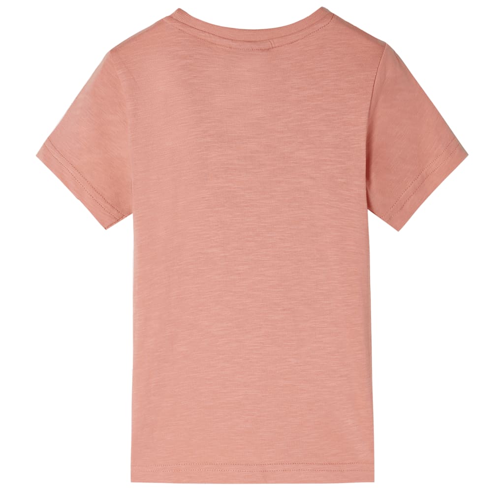 T-shirt manga curta para criança laranja-claro 128