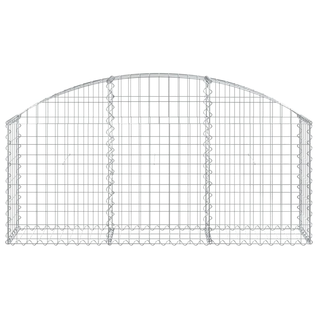 Cesto gabião arqueado 150x30x60/80 cm ferro galvanizado