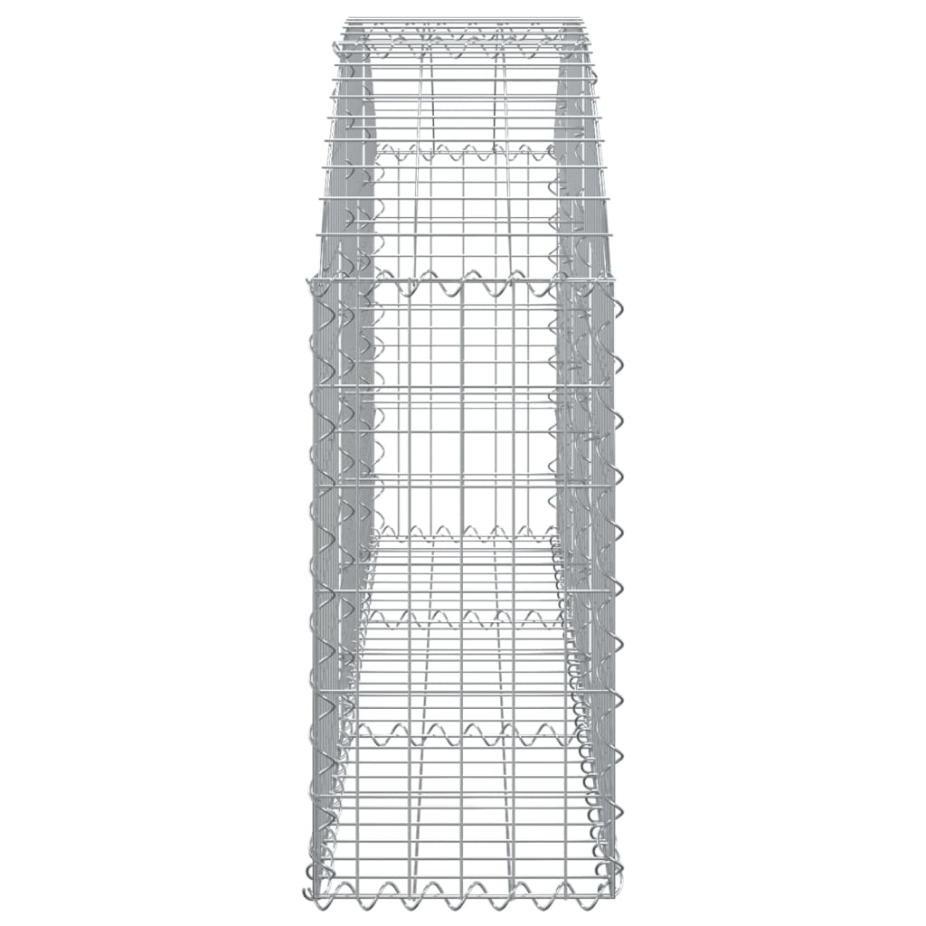 Cesto gabião arqueado 150x30x60/80 cm ferro galvanizado