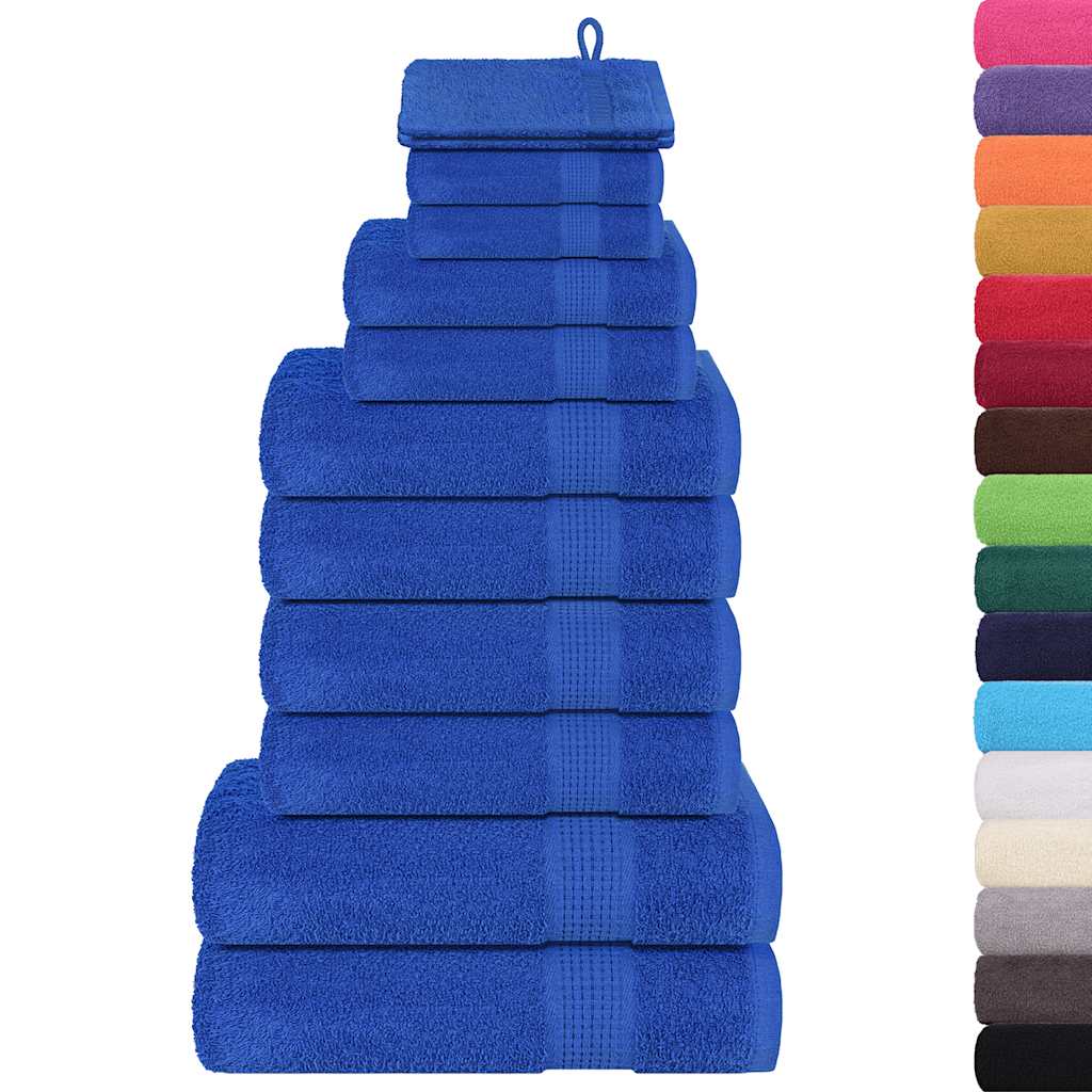 12Pcs conjunto de toalhas frogn 360 g/m² azul