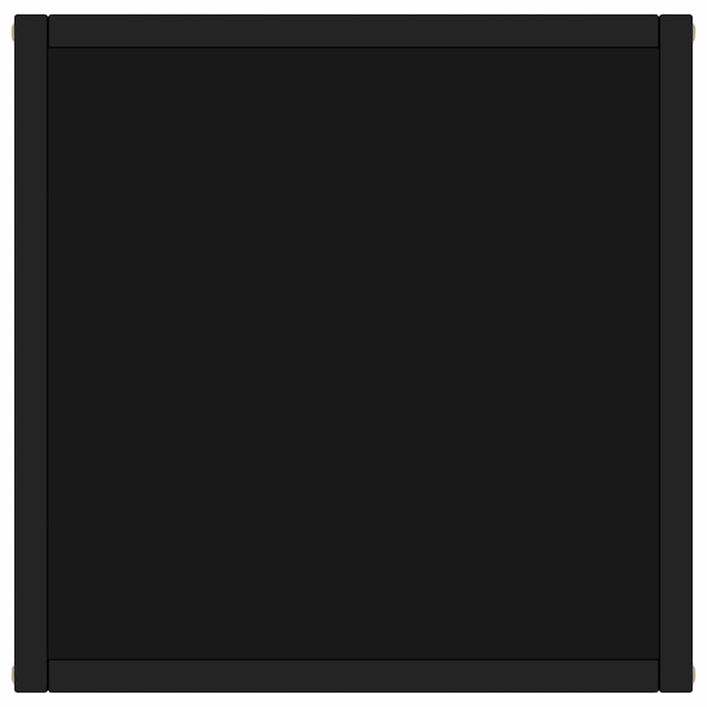 Mesa de centro 40x40x50 cm preto com vidro preto