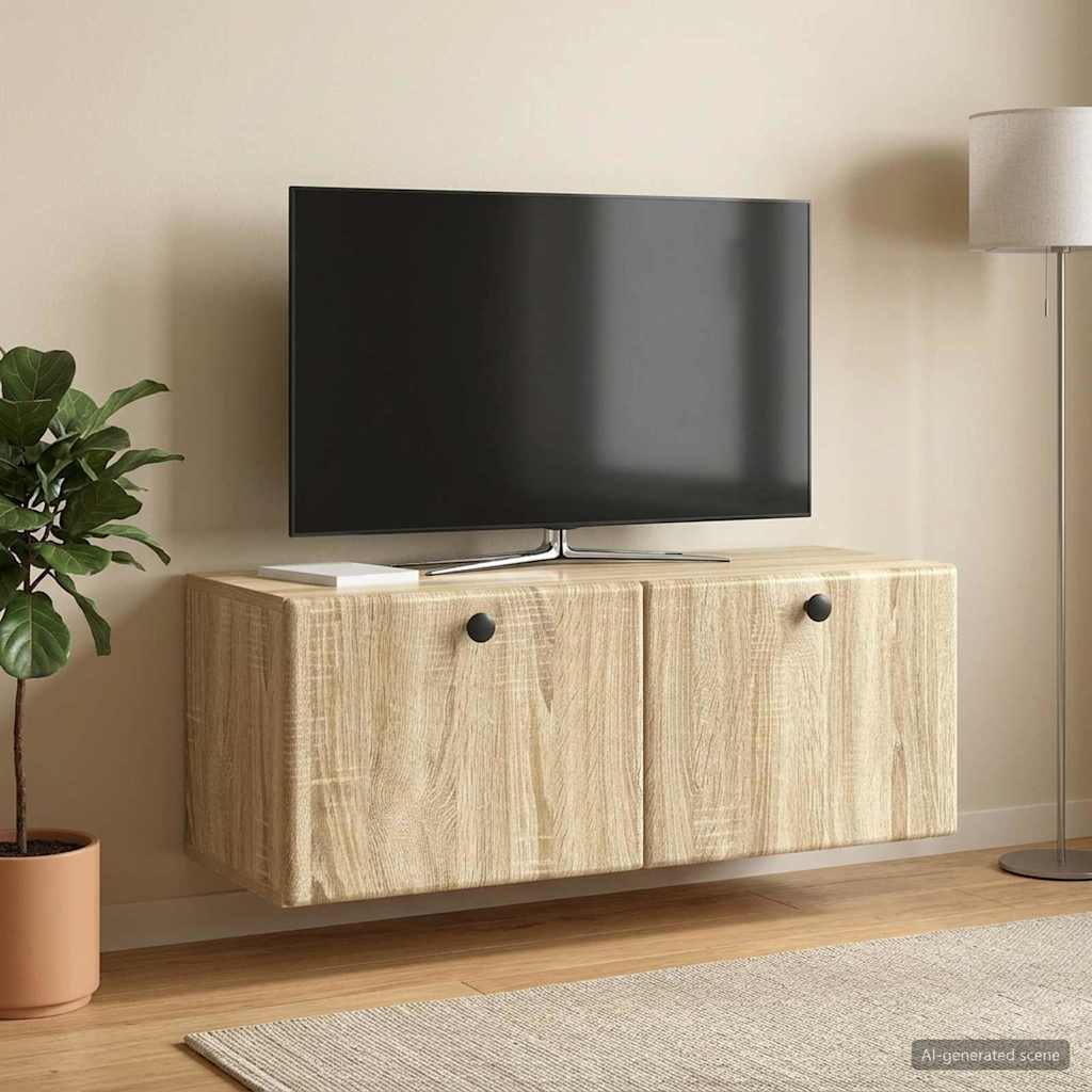 Gabinete de TV de parede 78,5 x 31 x 30 cm carvalho sonoma