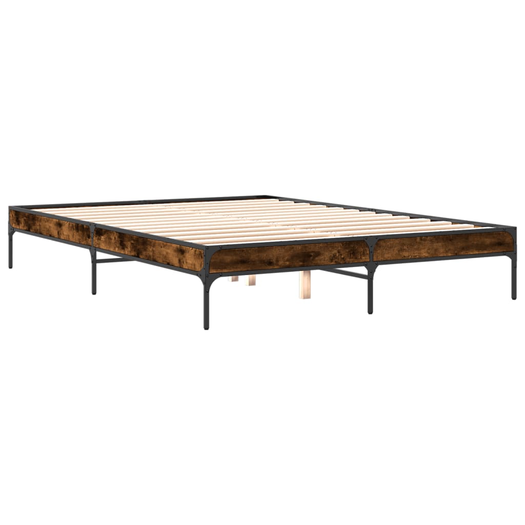 Estrutura de cama 140x200 cm derivados madeira/metal