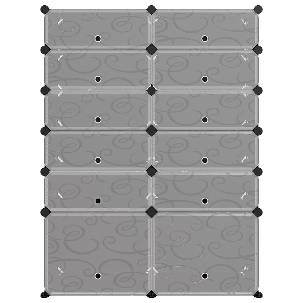 Sapateira 94x37x125 cm PP preto