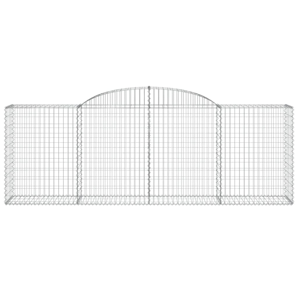 Cestos gabião arqueados 4pcs 300x50x100/120cm ferro galvanizado