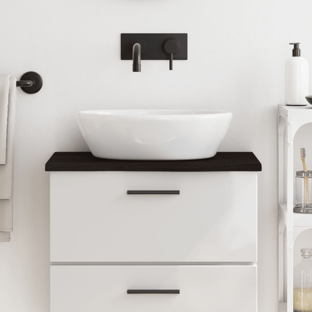 Bancada p/ wc 60x40x2 cm madeira tratada castanho-escuro