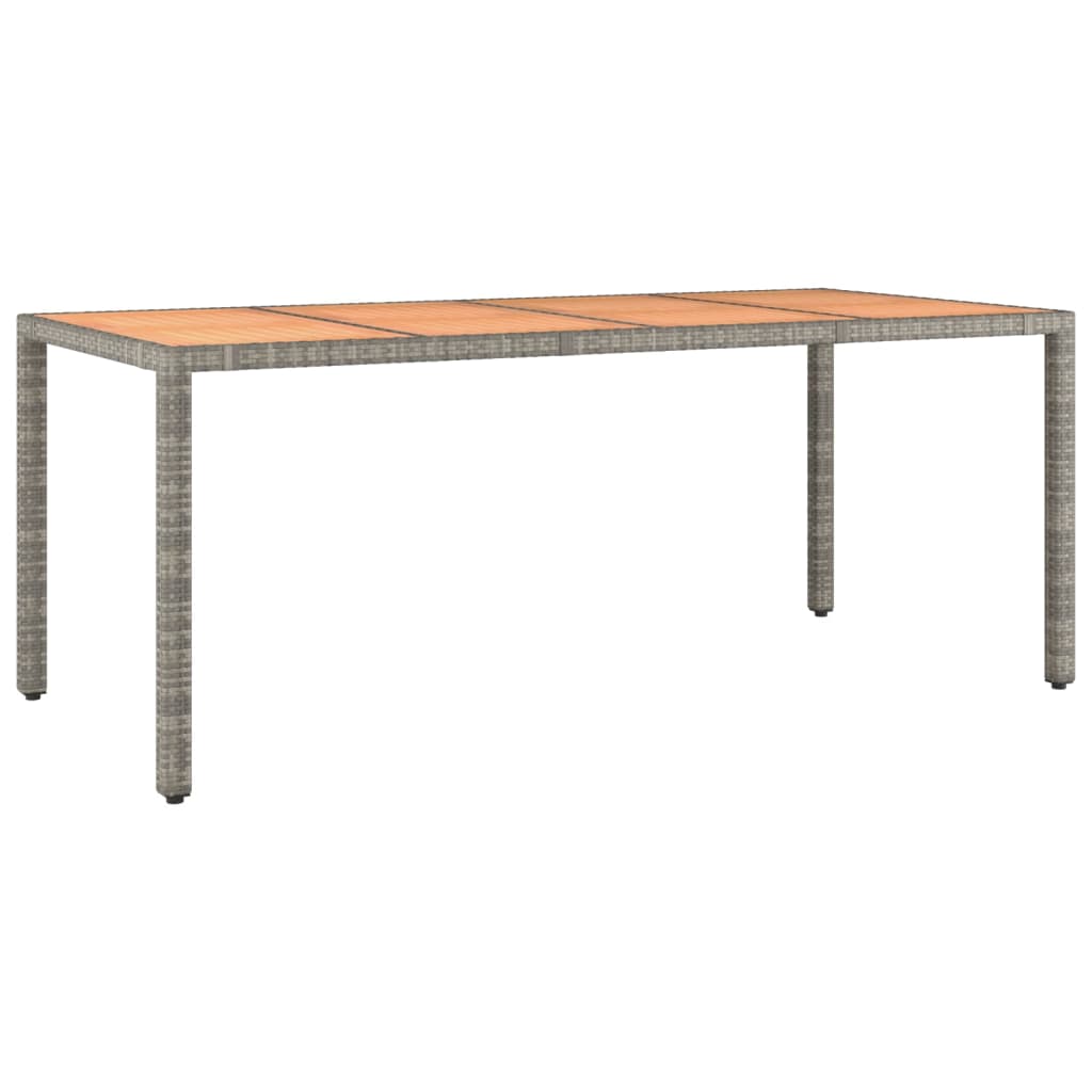 9 Pcs conjunto de jantar p/ jardim c/ almofadões vime PE cinza