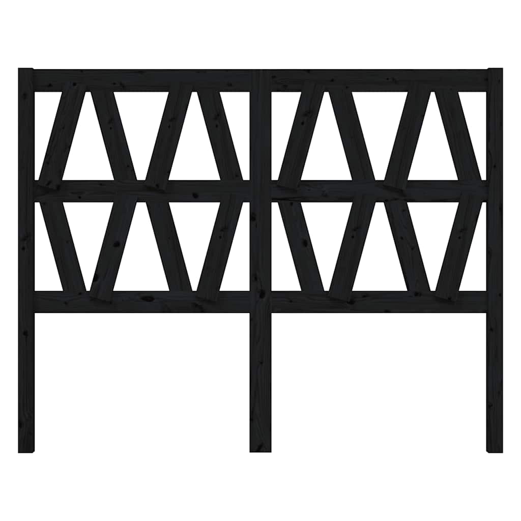 Cabeceira de cama 166x4x100 cm pinho maciço preto