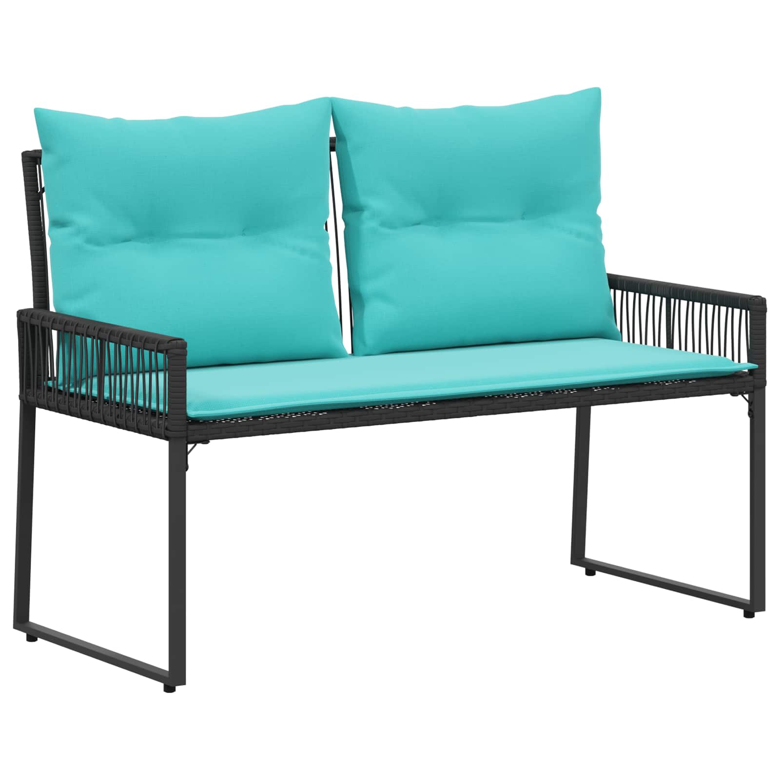Banco de exterior 2 -seater 4 unid. 110 x 59 x 82 cm vime PE