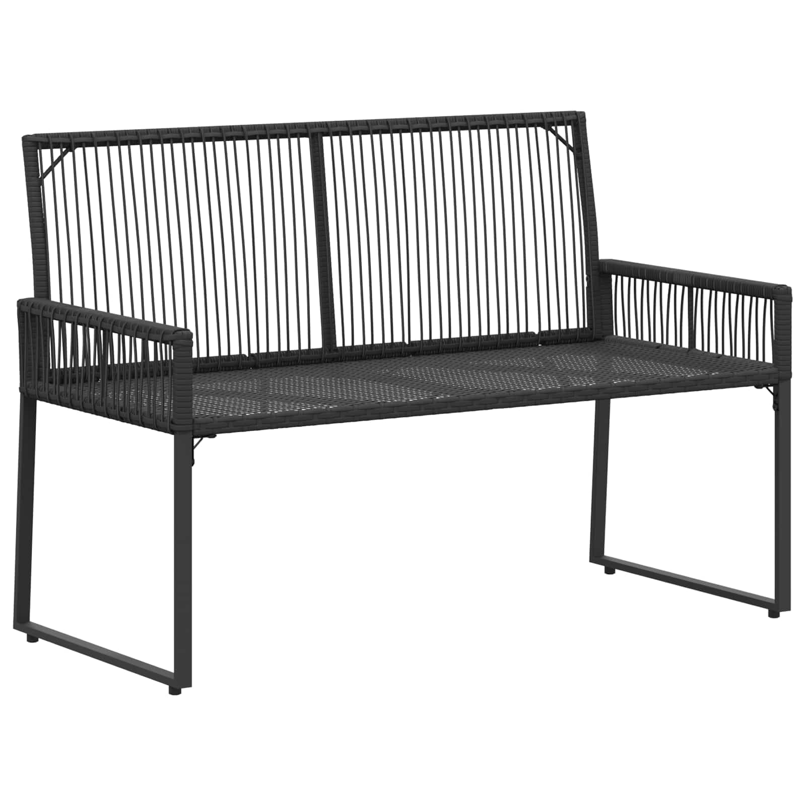 Banco de exterior 2 -seater 4 unid. 110 x 59 x 82 cm vime PE