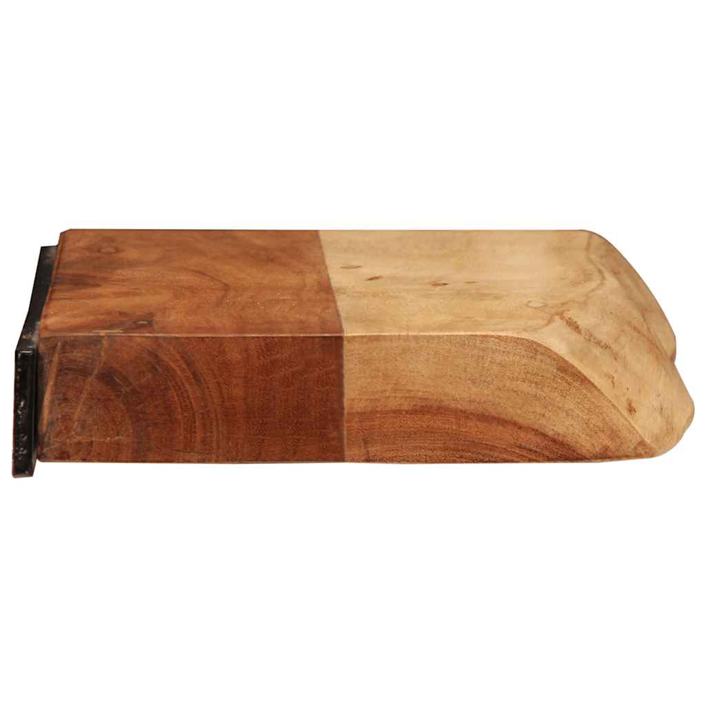 Prateleiras parede 2 pcs 40x20x3,5 cm madeira de acácia maciça