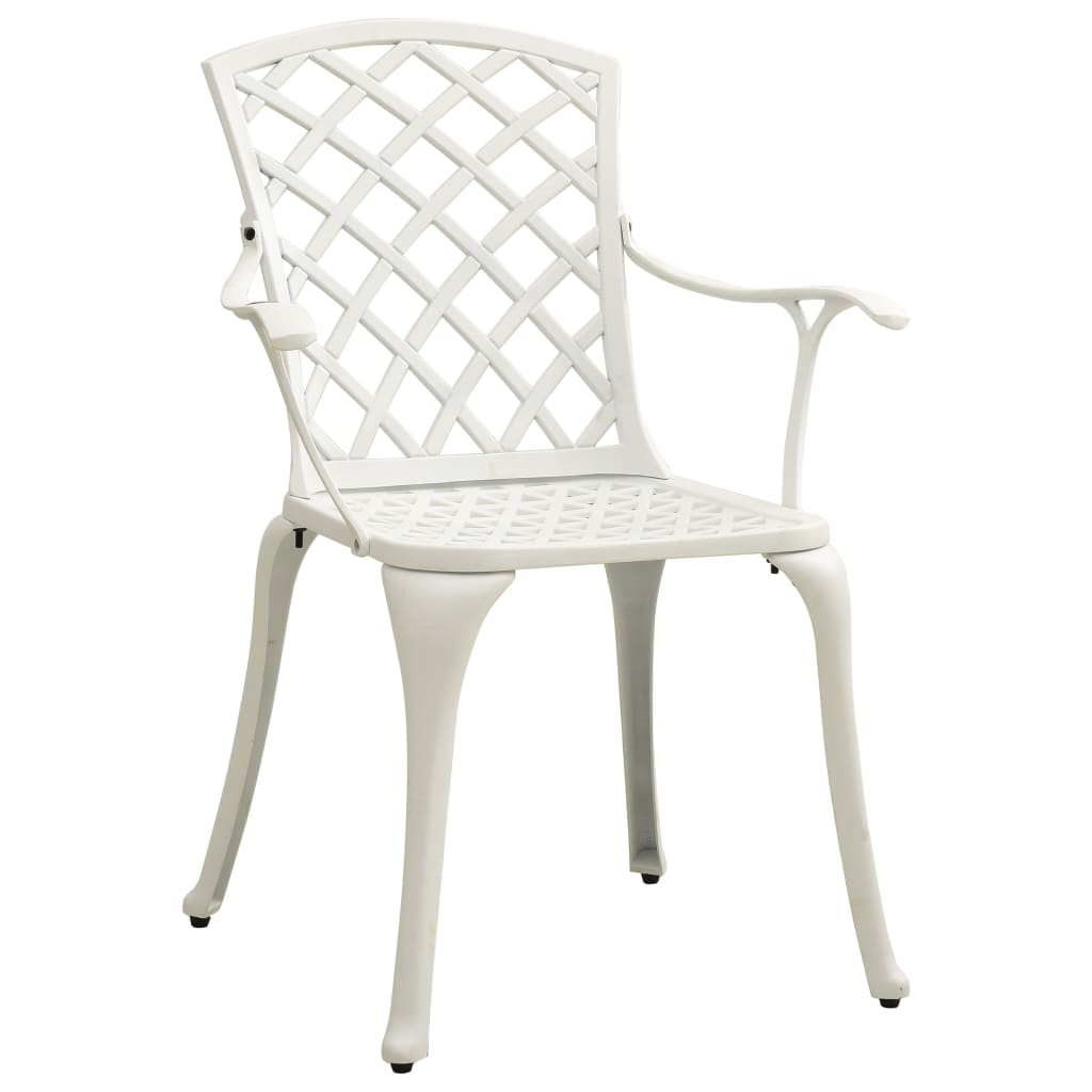 3 Pcs conjunto de bistrô alumínio fundido branco