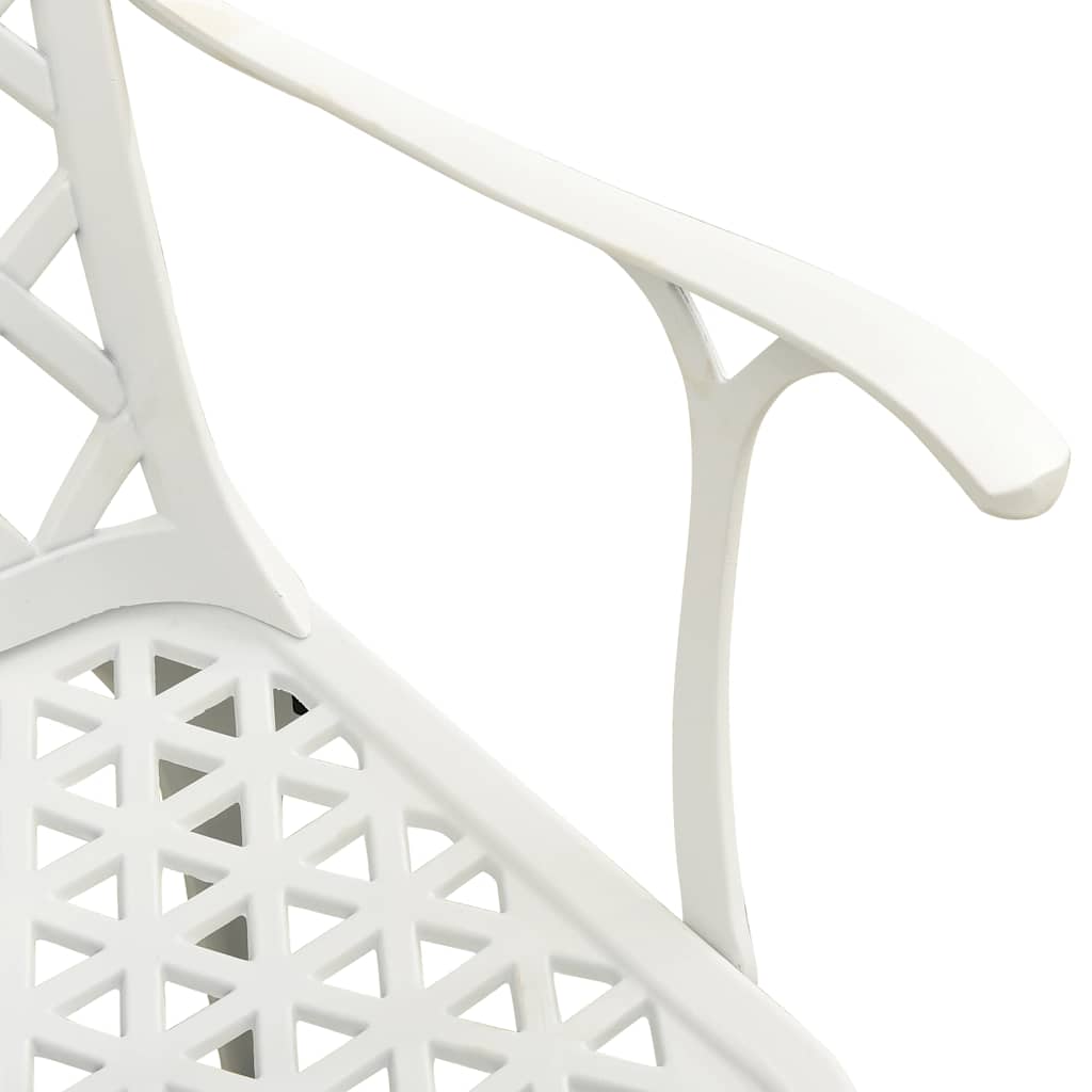 3 Pcs conjunto de bistrô alumínio fundido branco