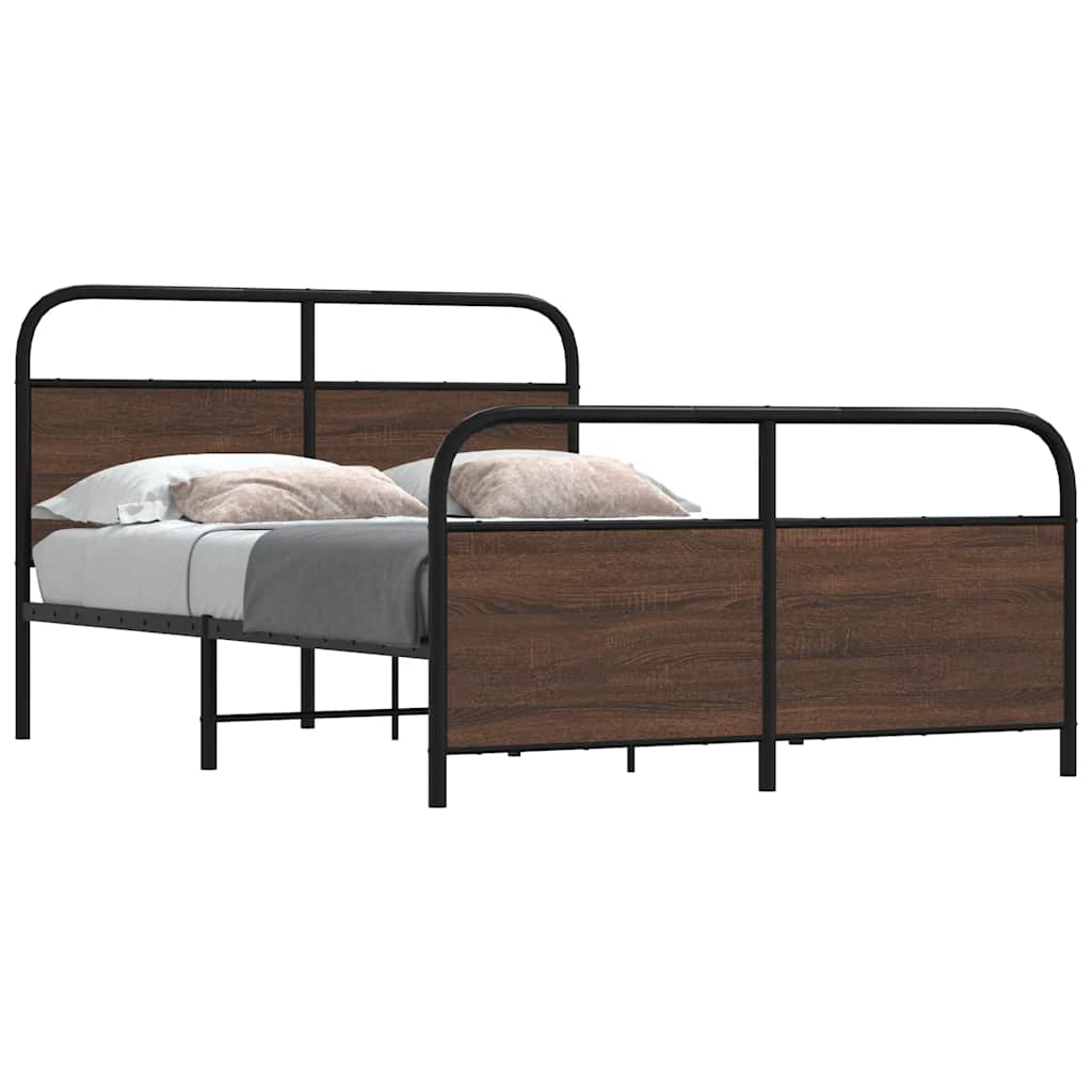 Estrutura cama s/ colchão derivados madeira carvalho castanho