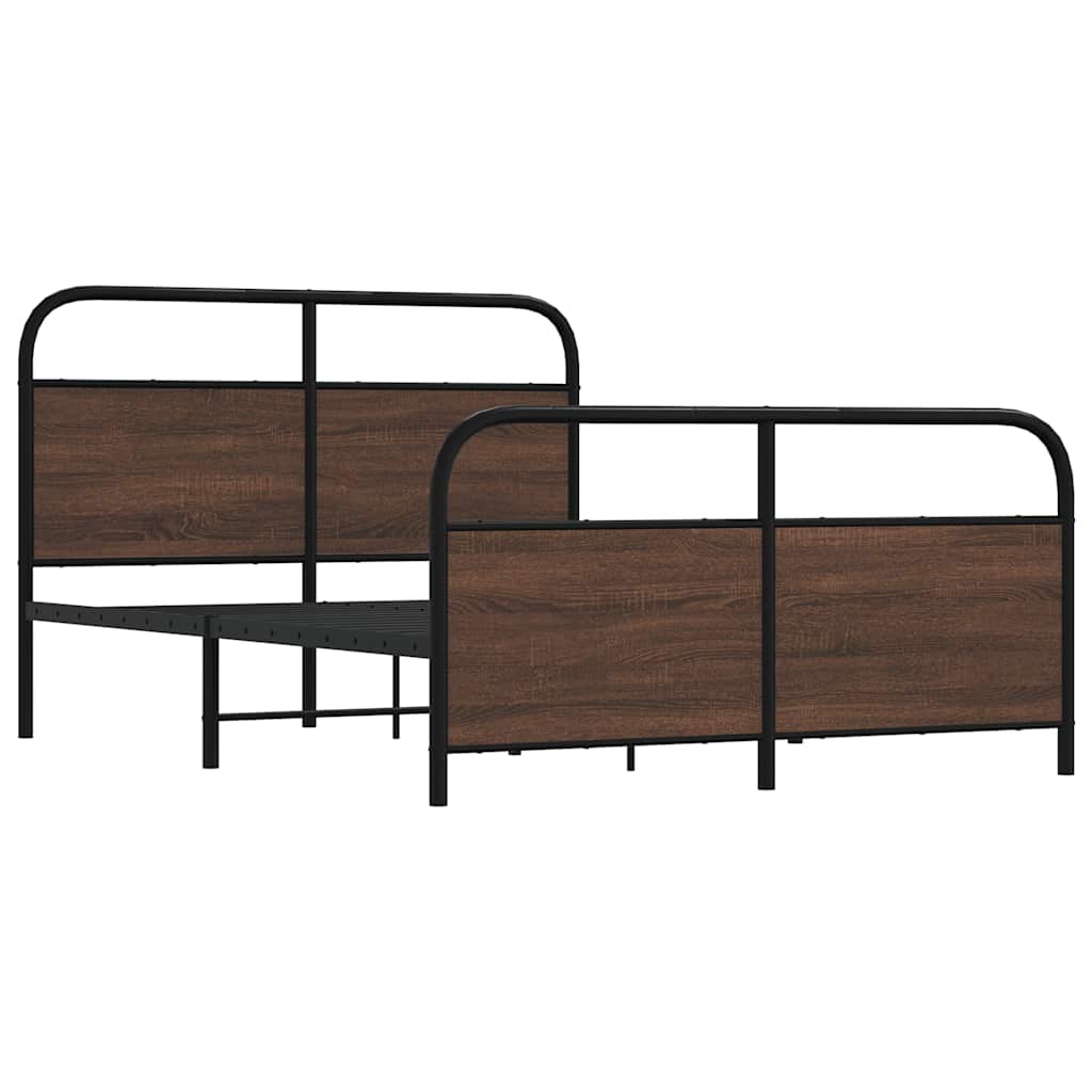 Estrutura cama s/ colchão derivados madeira carvalho castanho
