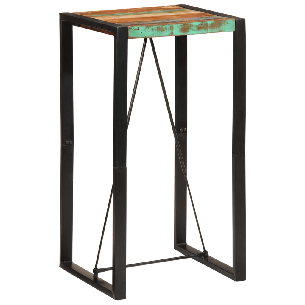 Mesa de bar 60x55x110 cm madeira recuperada maciça