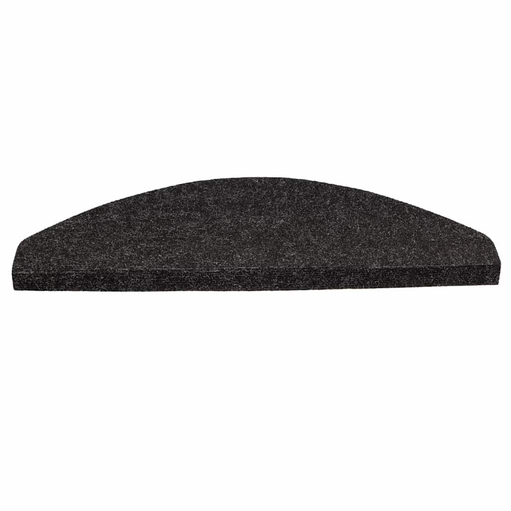 Tapetes de escada adesivos 20 pcs 56x17x3 cm preto