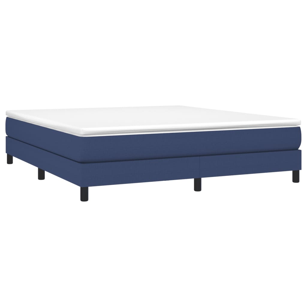 Cama com molas/colchão 180x200 cm tecido azul