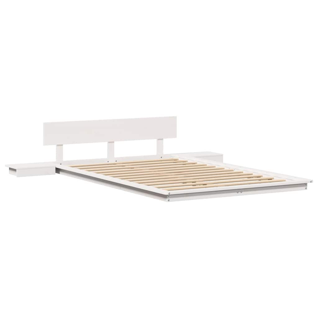 Estrutura da cama branco 120 x 190 cm madeira