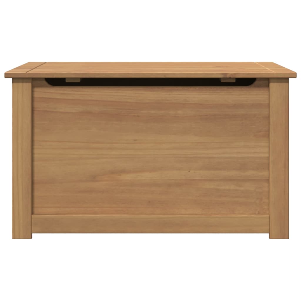 Caixa de arrumação com tampa panama 79x42x46 cm pinho maciço