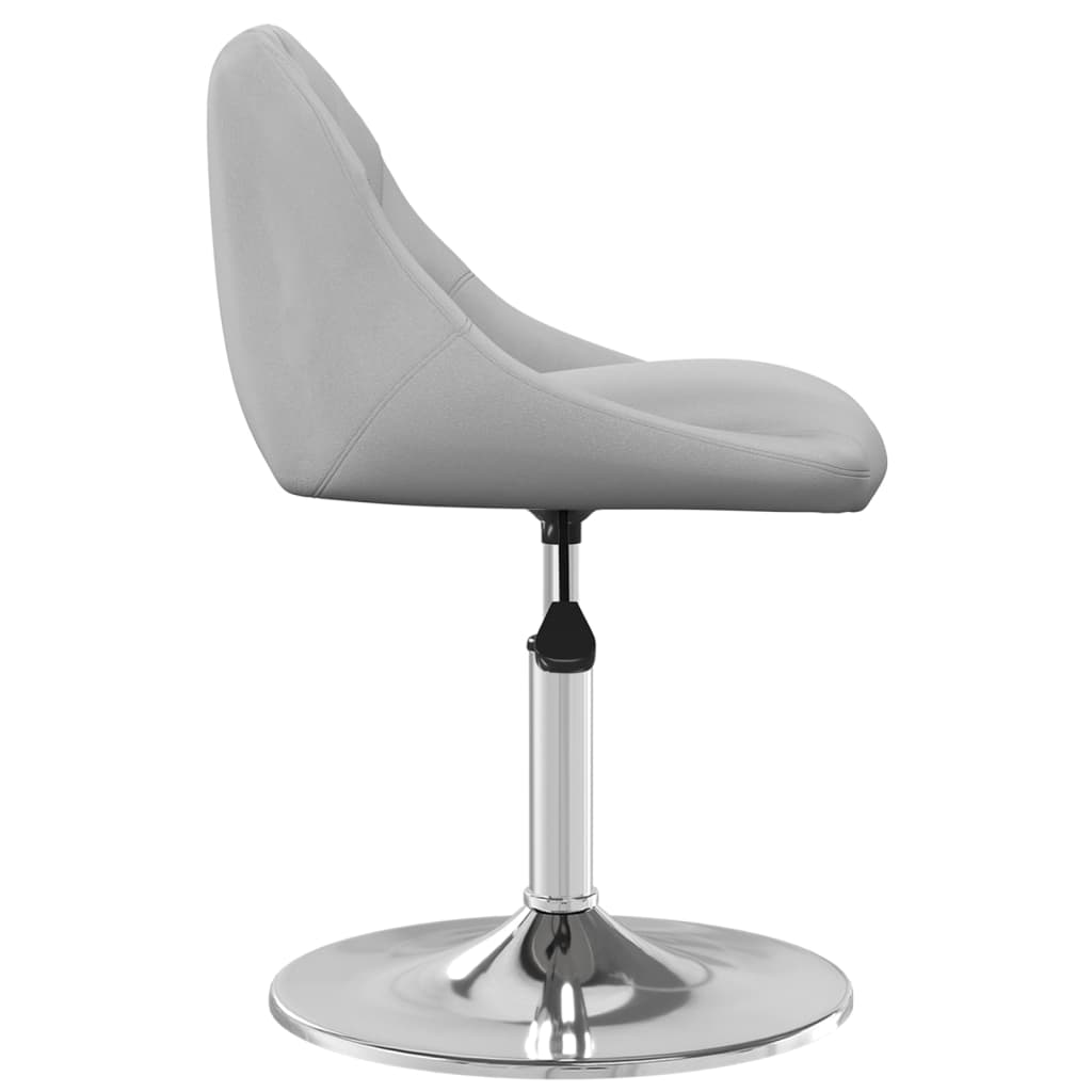 Cadeiras de jantar giratórias 6 pcs veludo cinzento-claro