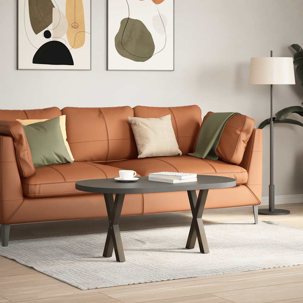 Pés para mesa de centro em formato de x, 2 peças, aço natural, 28x(42-43) cm, aço