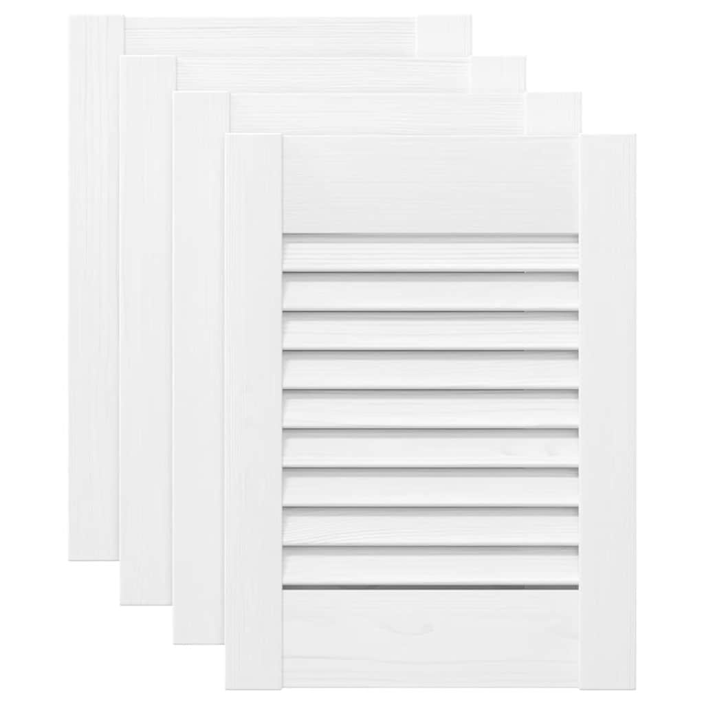 Portas de armário 4 pcs design de persiana 39,5x29,5 cm branco