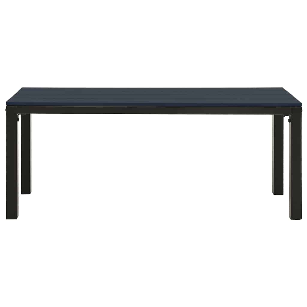 Banco de jardim 110 cm aço e wpc preto