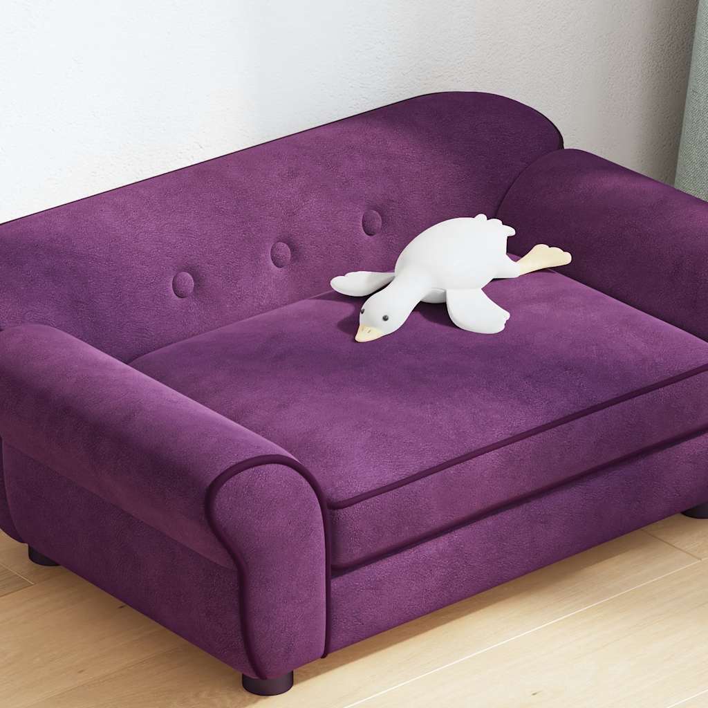 Sofá para cães 72x45x30 cm pelúcia bordô