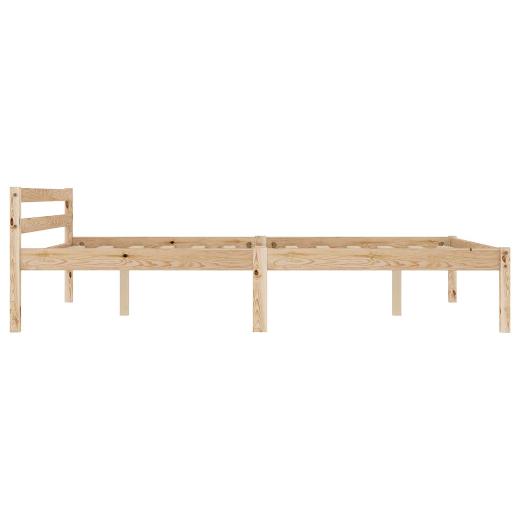 Estrutura de cama 140x200 cm madeira pinho maciço