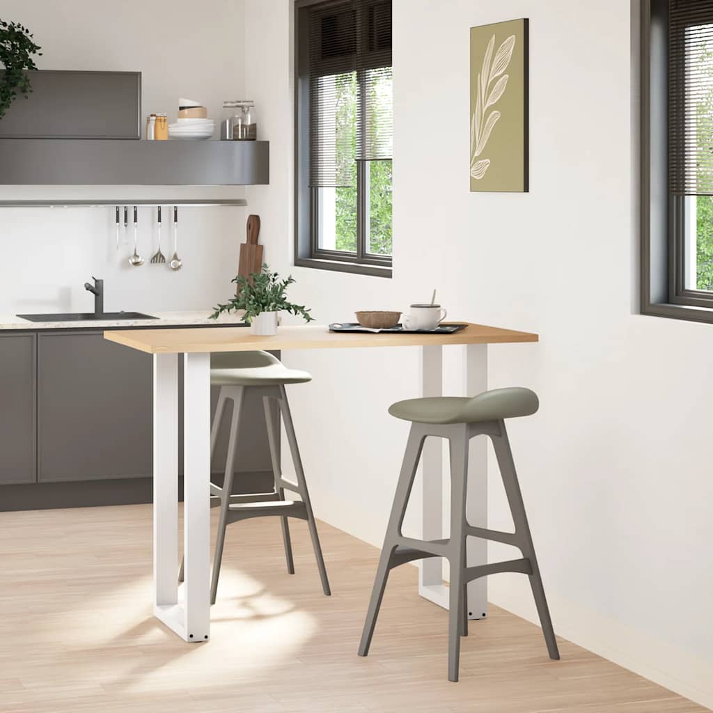 Pés de mesa de bar em forma de u, 2 peças, branco, 50x(100-101) cm, aço