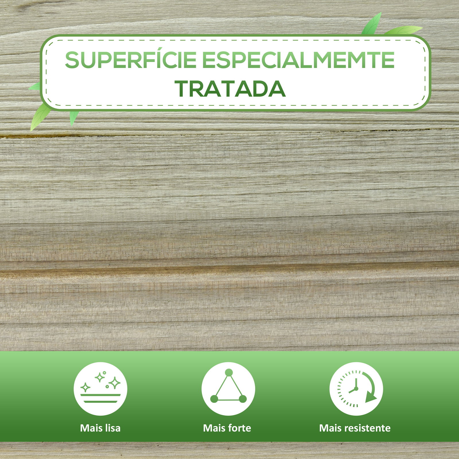Horta Urbana de Madeira com Prateleira Mesa de Cultivo Retangular com Orifícios de Drenagem para Cultivos Plantas Jardim Terraço
