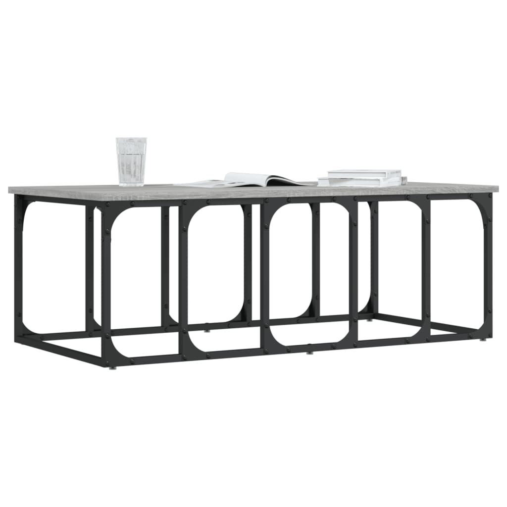 Mesa de centro 100x50x35,5 cm derivados madeira cinzento sonoma
