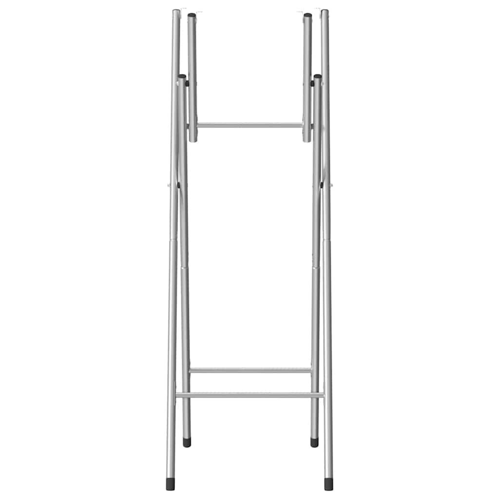 Pernas de mesa de bar dobráveis aço galvanizado prateado