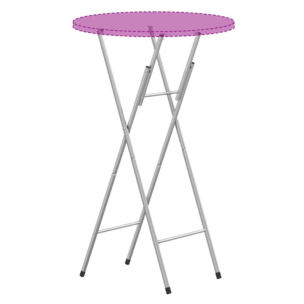 Pernas de mesa de bar dobráveis aço galvanizado prateado