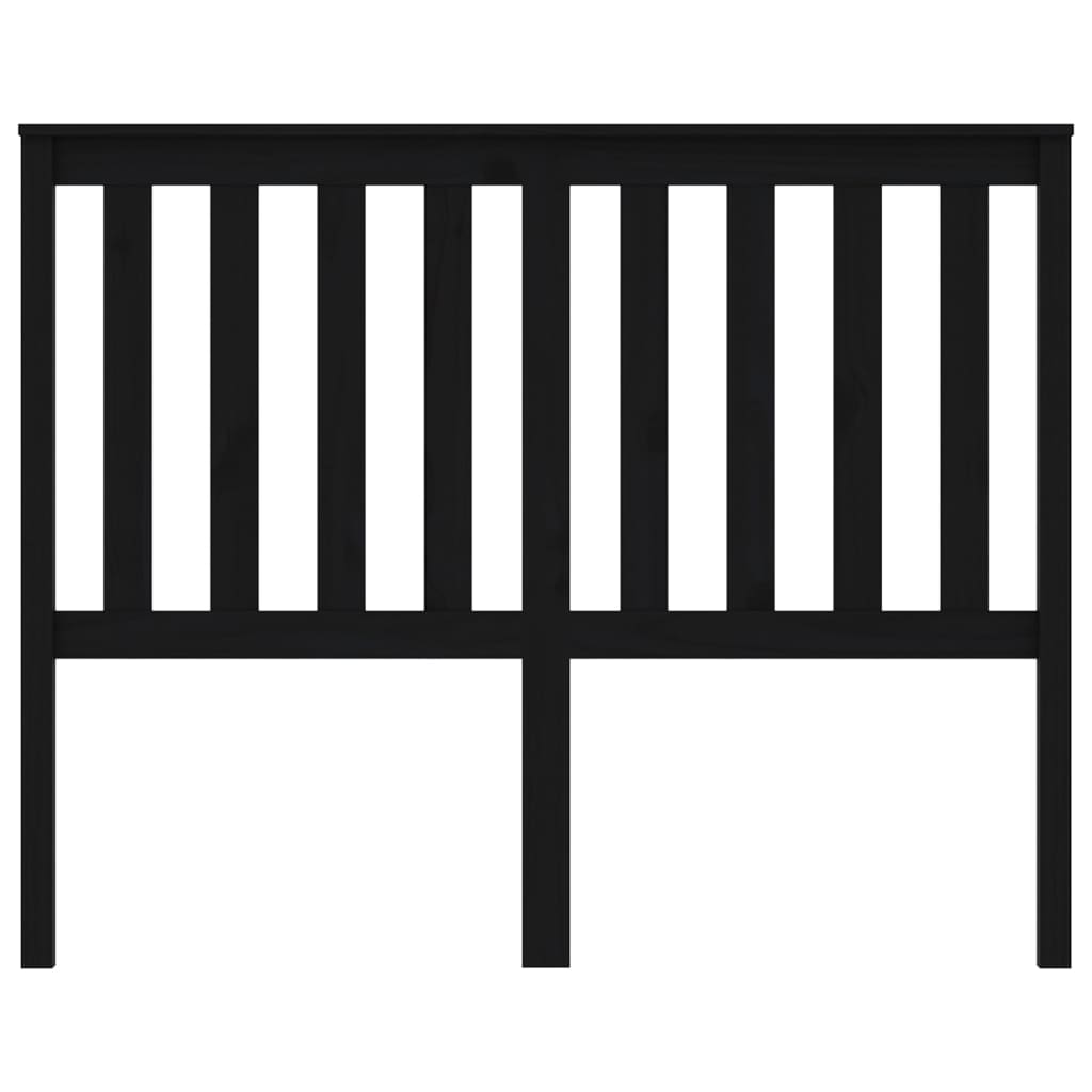 Cabeceira de cama 126x6x101 cm pinho maciço preto