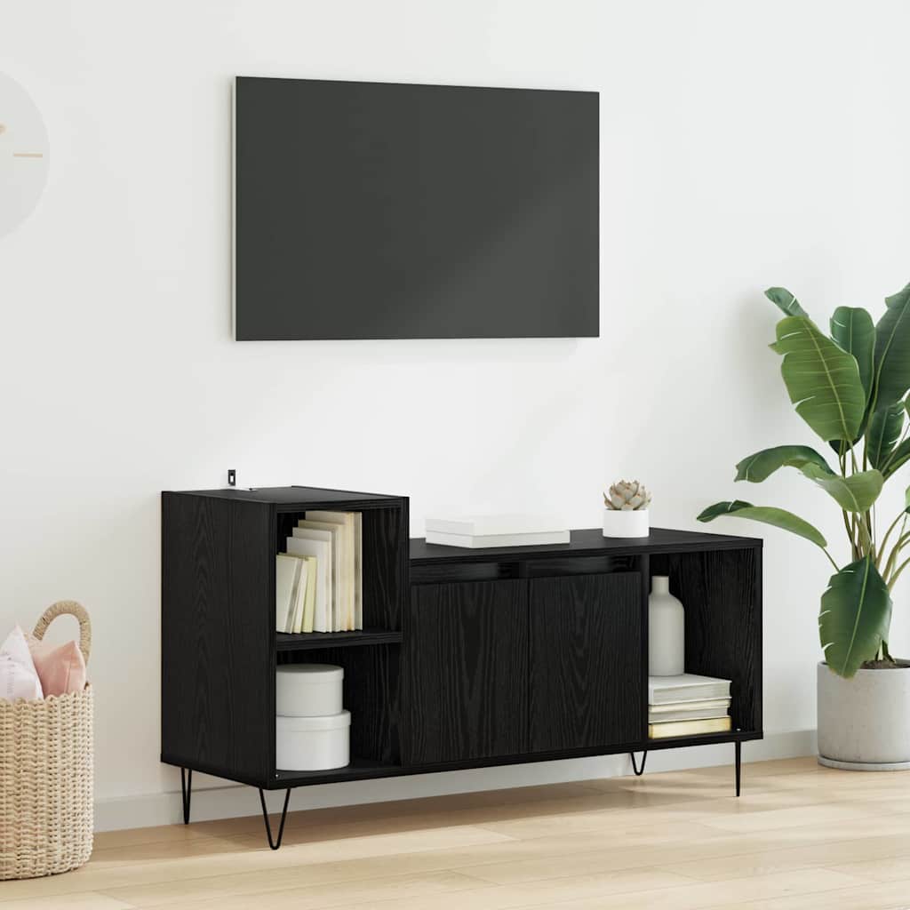 Gabinete para TV 100 x 35 x 55 cm carvalho preto