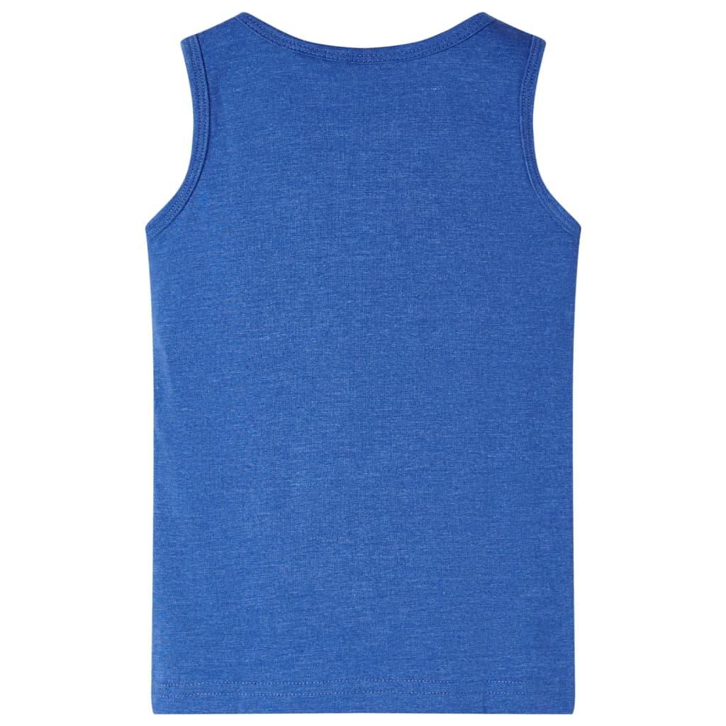 T-shirt de manga cava para criança azul-mesclado 104
