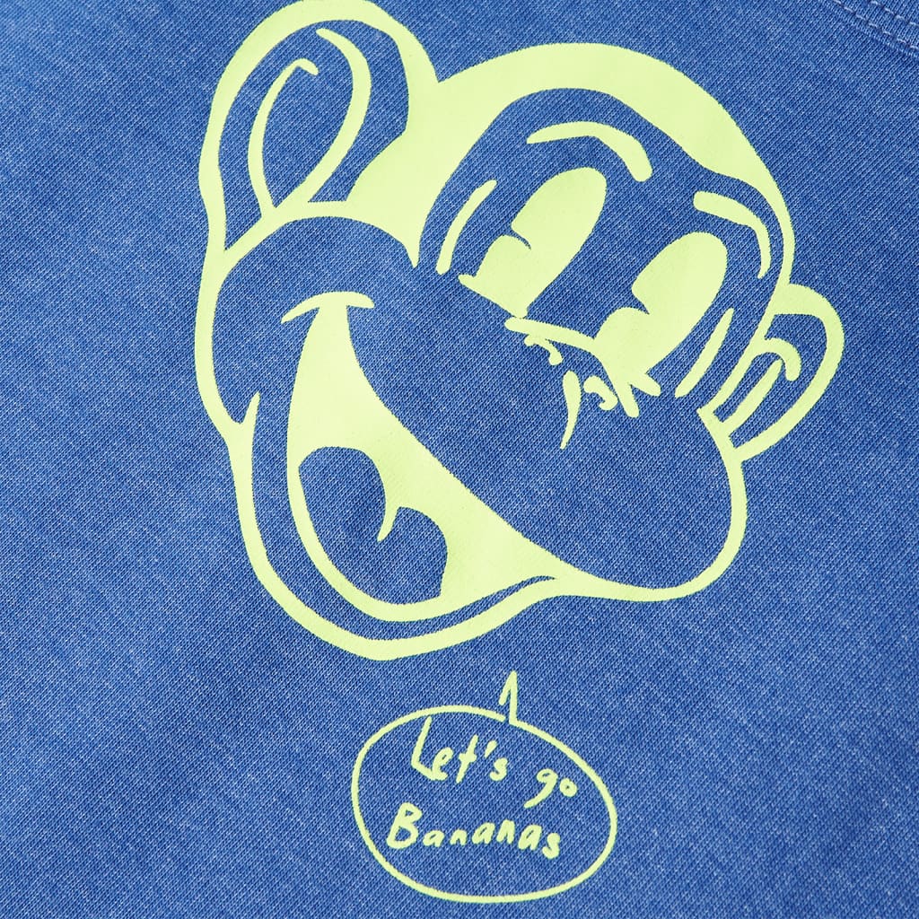 T-shirt de manga cava para criança azul-mesclado 104