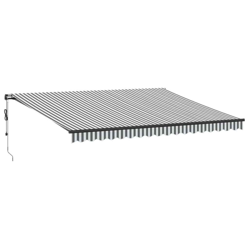 Toldo retrátil automático 450x350 cm antracite e branco