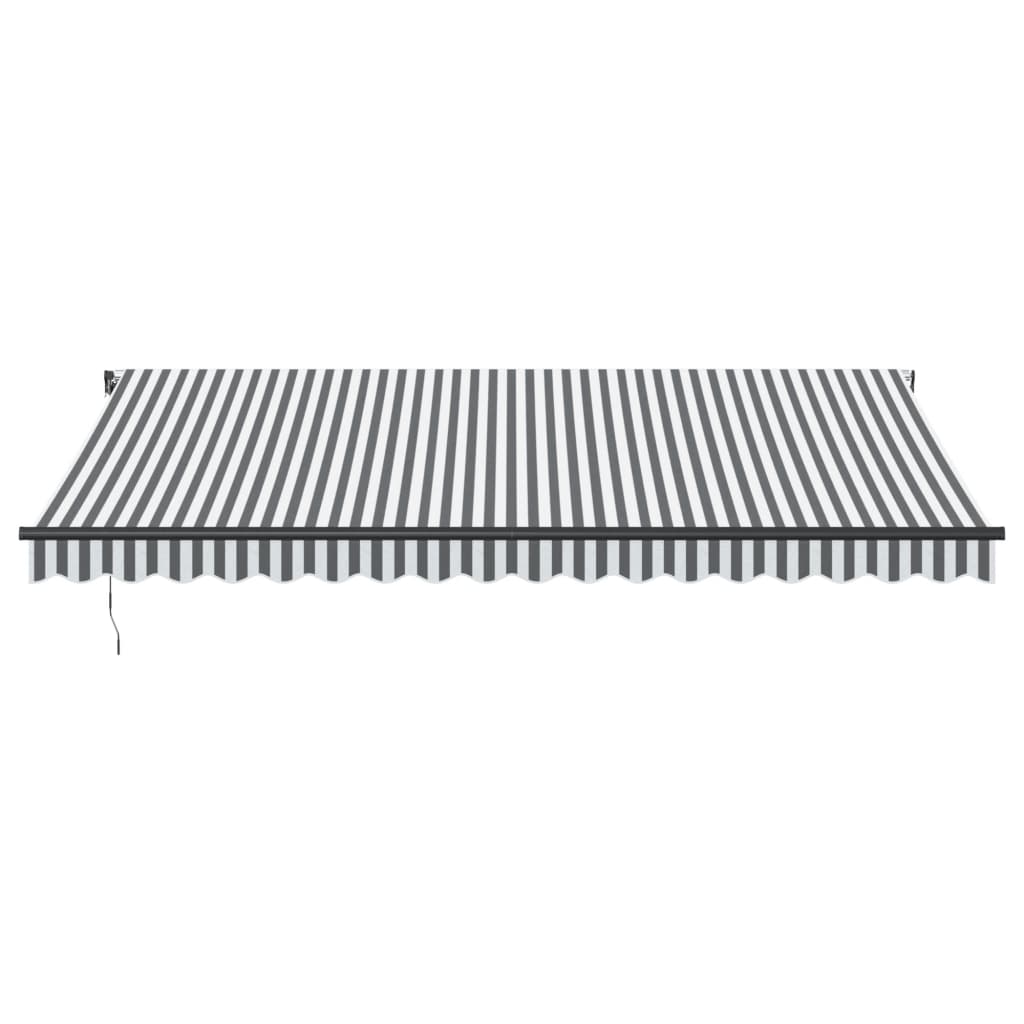 Toldo retrátil automático 450x350 cm antracite e branco