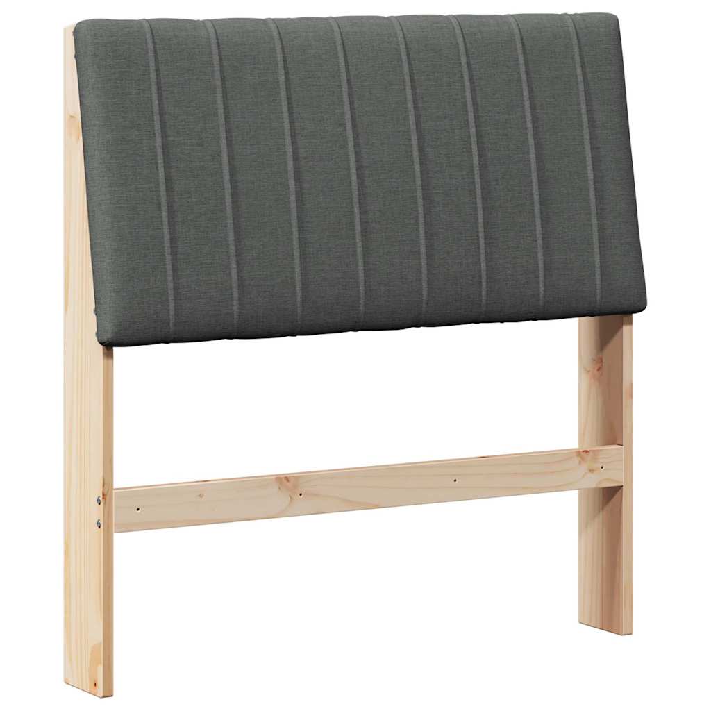 Cabeceira estofada cinza escuro 90 cm