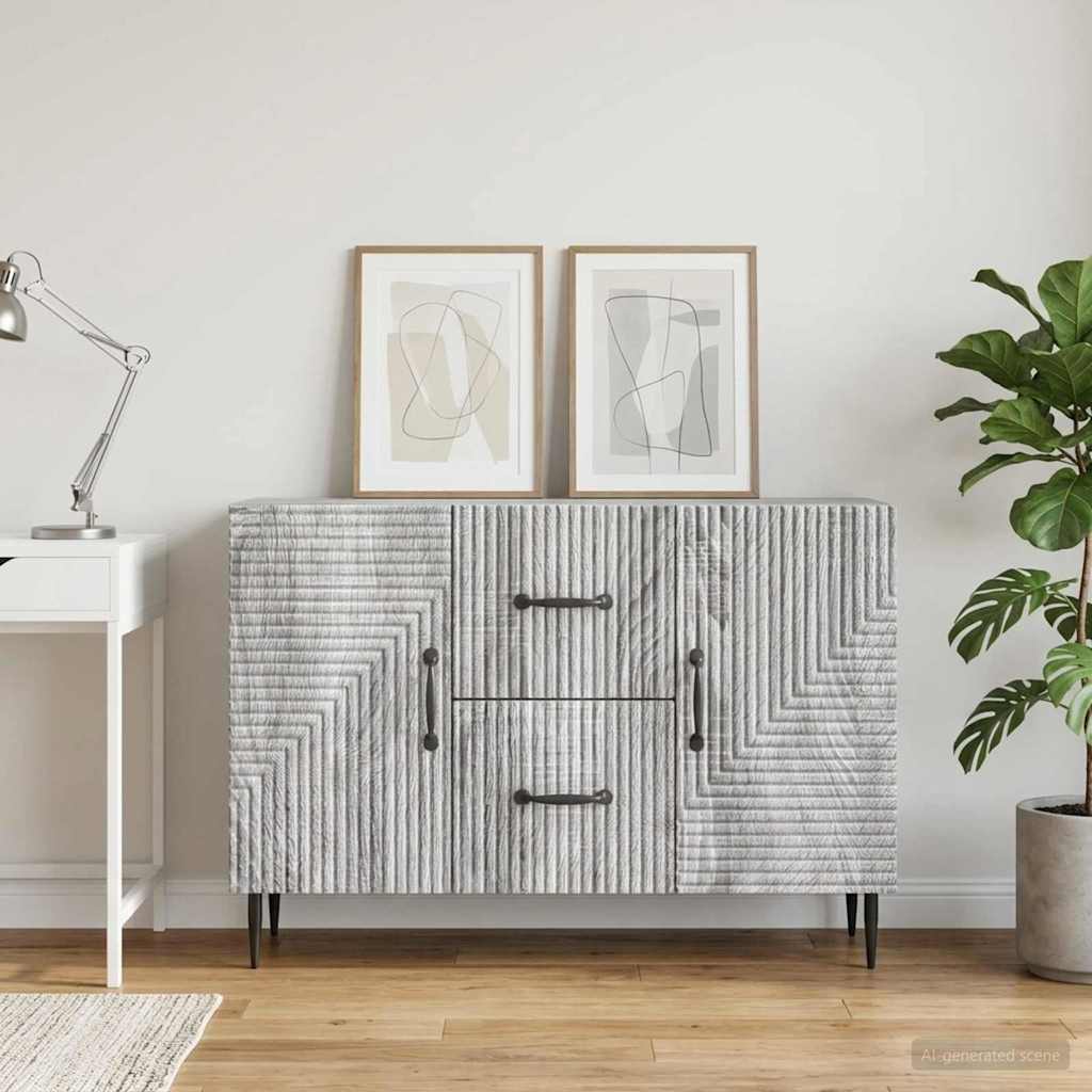 Buffet sonoma cinzento 89 x 34,5 x 60 cm derivados de madeira