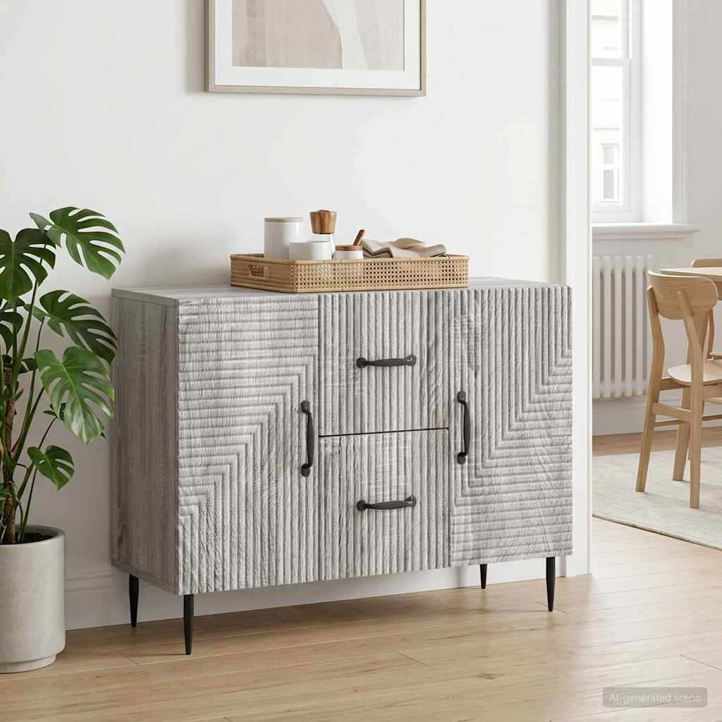 Buffet sonoma cinzento 89 x 34,5 x 60 cm derivados de madeira