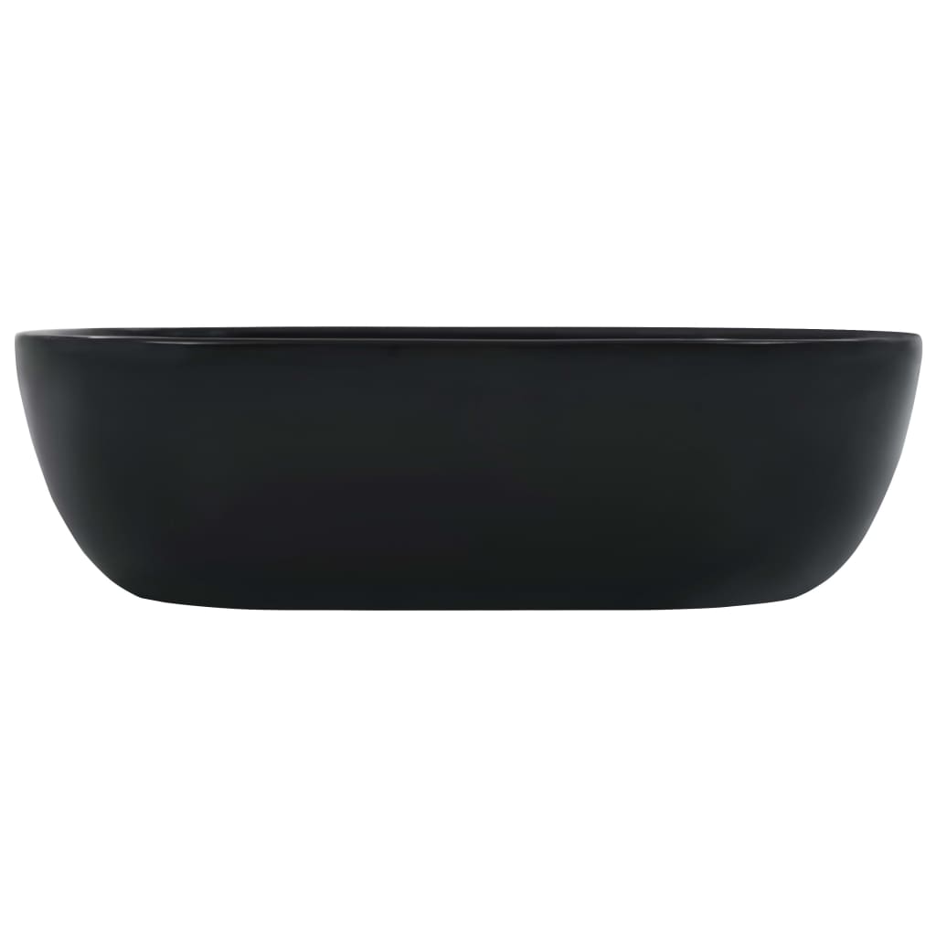 Lavatório 45,5x32x13 cm cerâmica preto