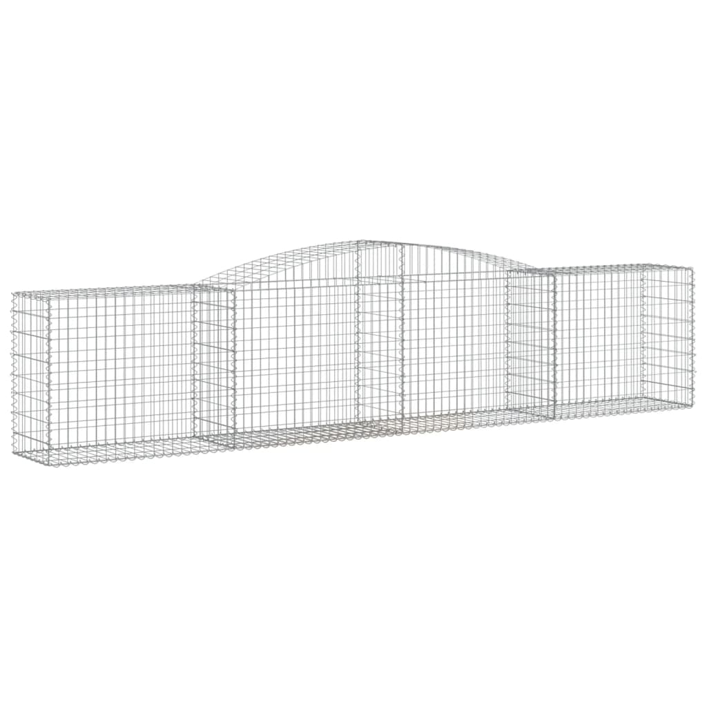 Cestos gabião arqueados 9 pcs 400x50x80/100cm ferro galvanizado