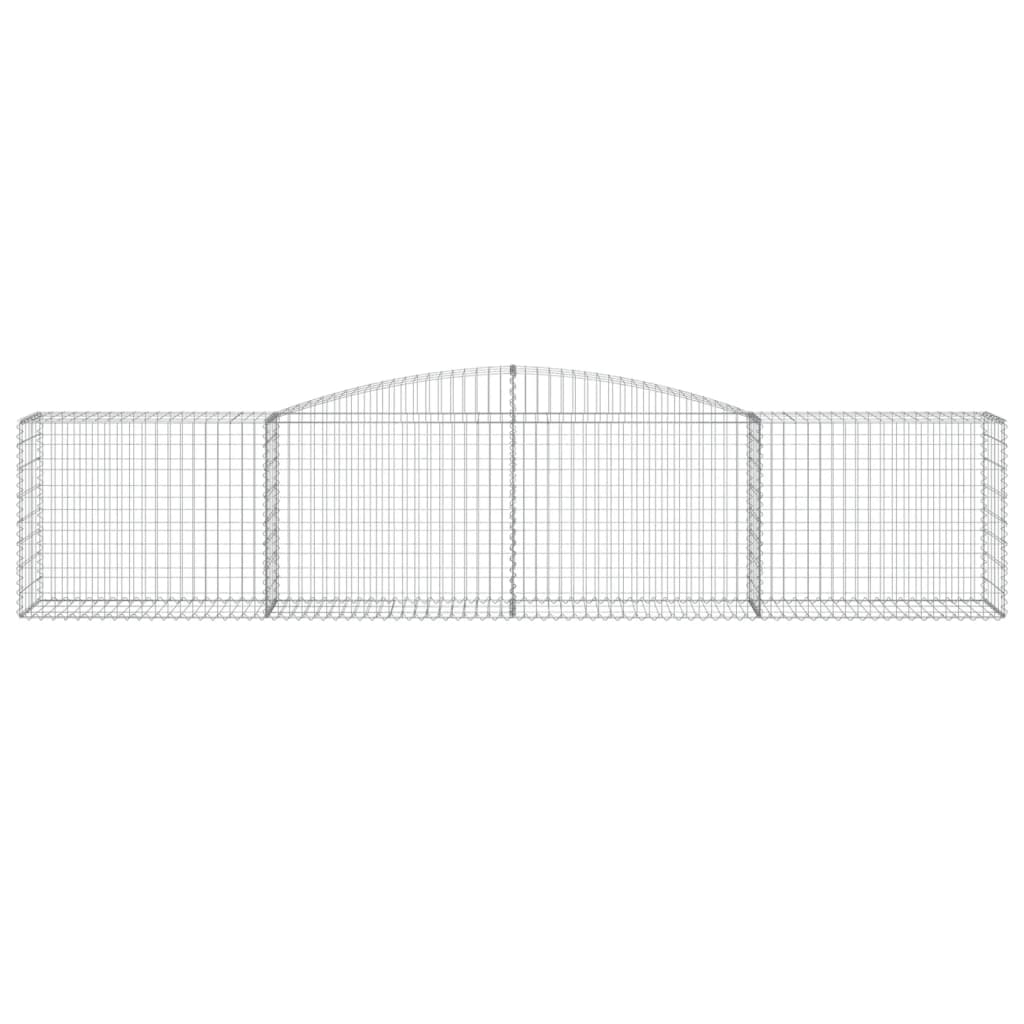 Cestos gabião arqueados 9 pcs 400x50x80/100cm ferro galvanizado
