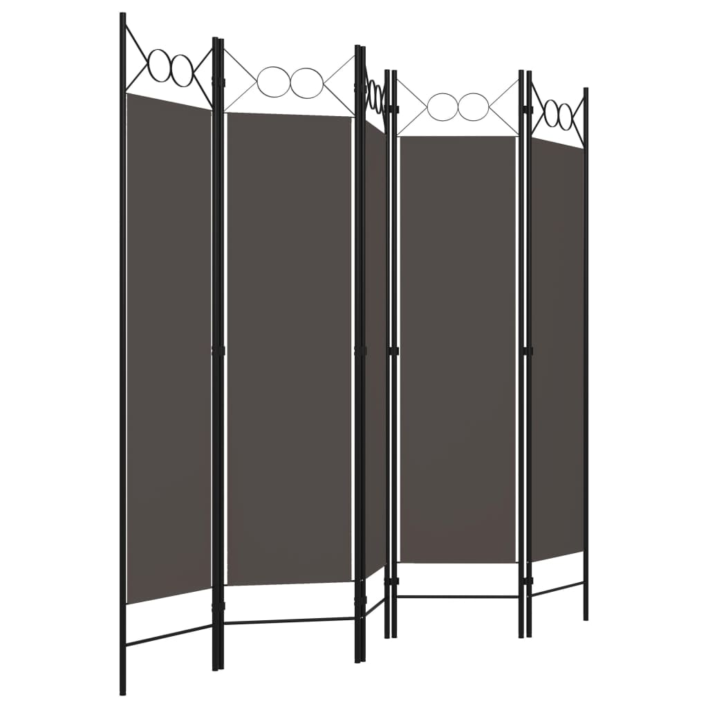 Divisória de quarto com 5 painéis 200x180 cm antracite