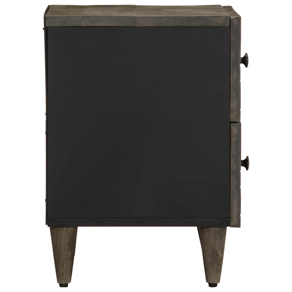 Mesa de cabeceira cinzento claro 40x33x46 cm