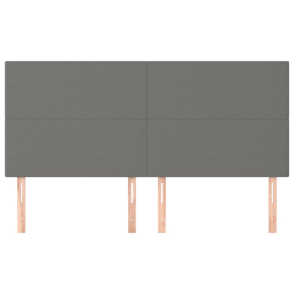 Cabeceira cinza escuro 180x5x118/128 cm tecido